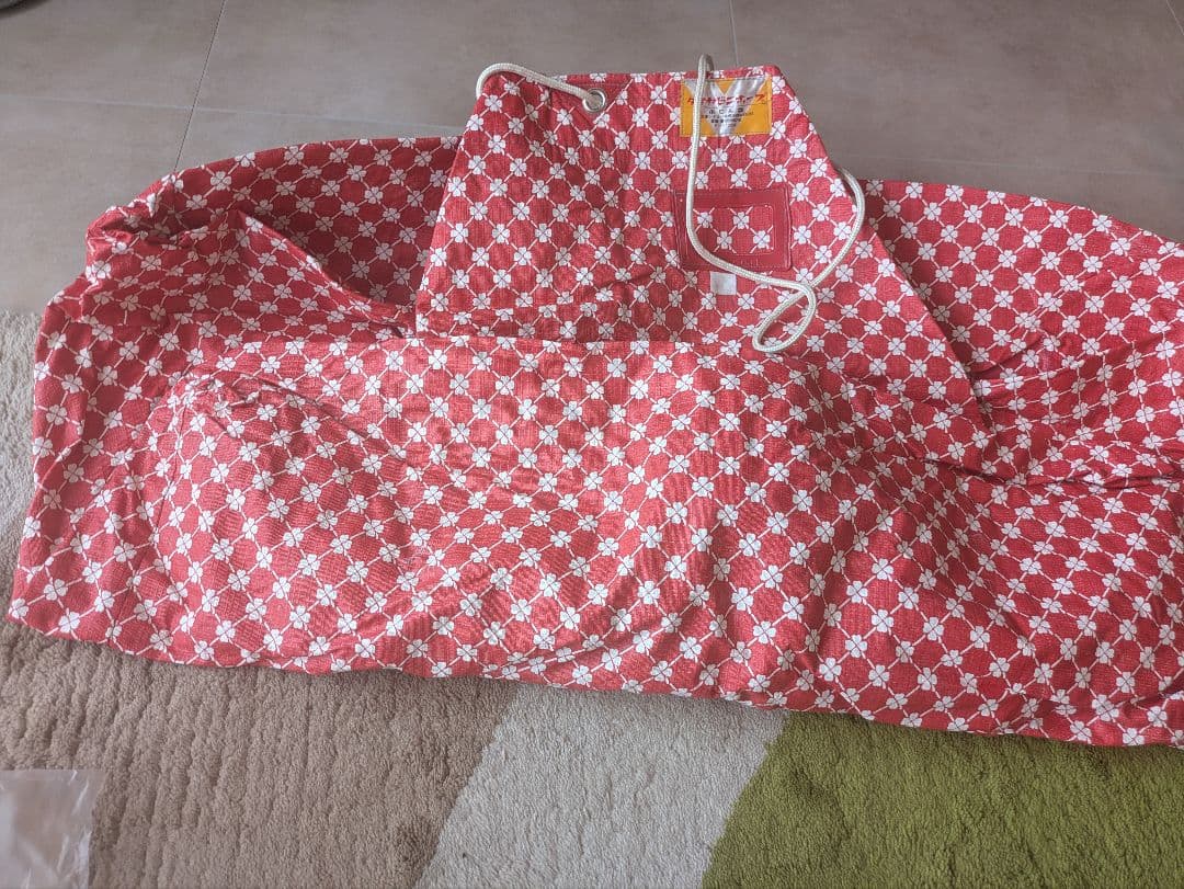 【Showa Retro】Daiya Vini Hope Floral Storage Bag Futon Bag Clover Pattern